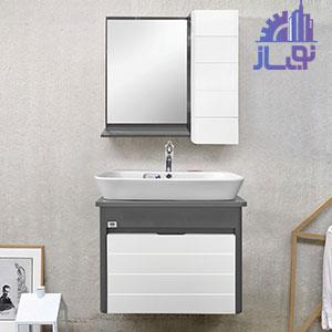 روشویی کابینتی صدف مدل گریس طوسی